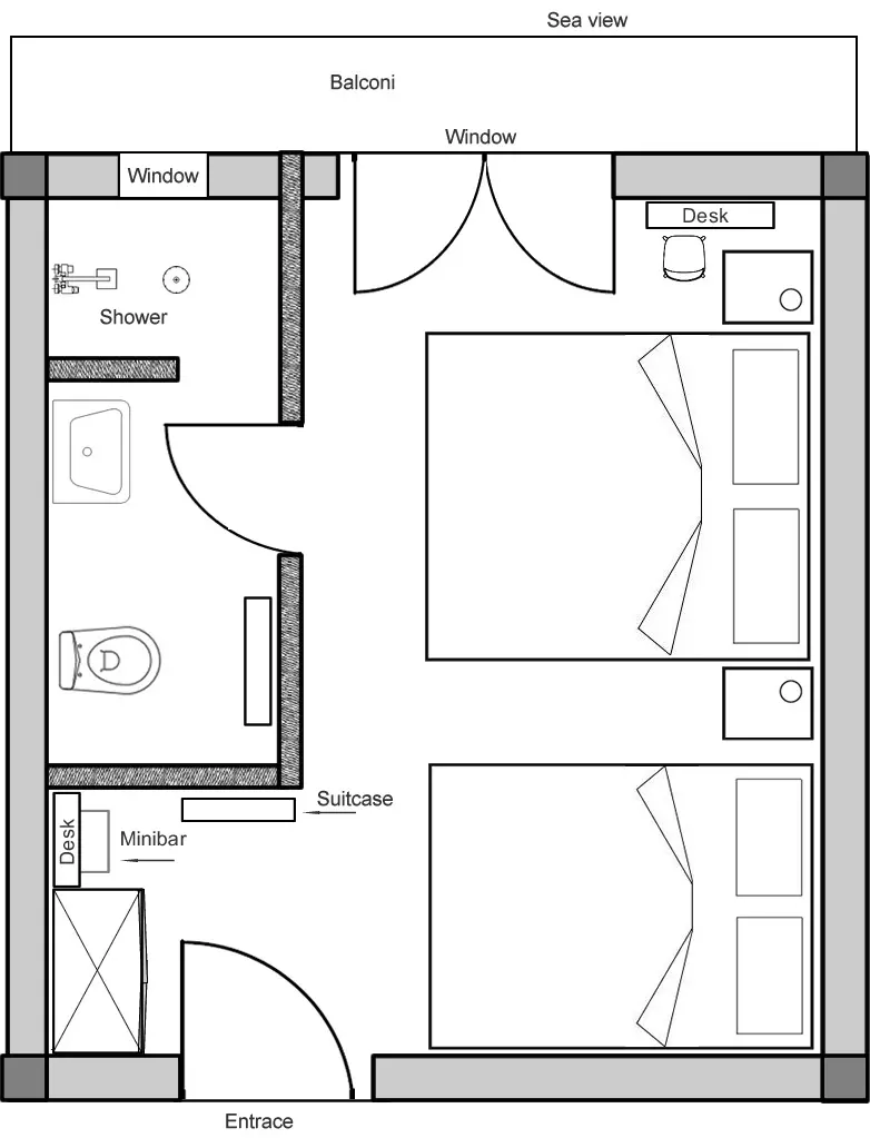 Plan of Kalipso room