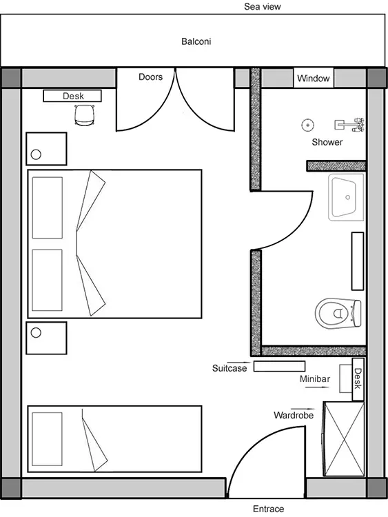 Plan of Kyros room